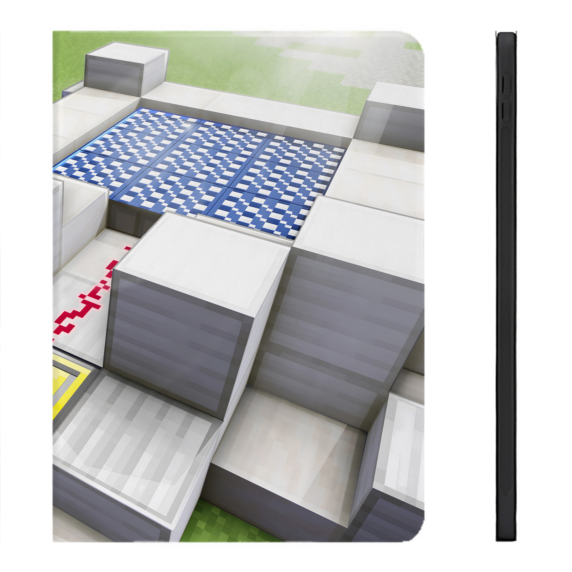 （画像用） マインクラフト ブロックの世界 Minecraft MC Block world IPadケース ペンホルダー付き ブックスタイルデザイン